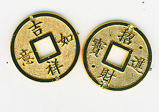 電鍍塑膠錢幣38mm-金-10入