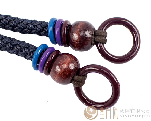 臘繩手把/三圈珠(硬)-66±5cm-深藍色