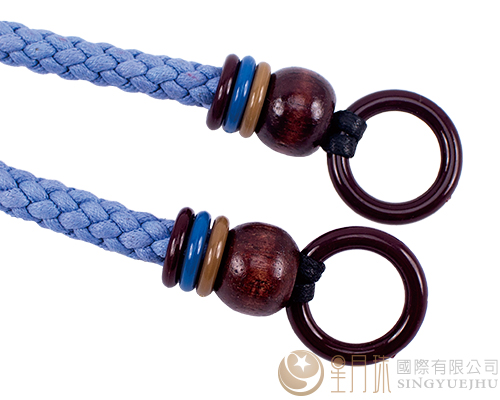 臘繩手把/三圈珠(軟)-44±5cm-淺藍