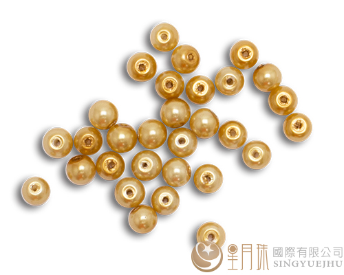 玻璃珍珠(50入)4mm-深黃6