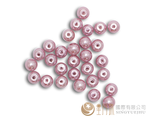 玻璃珍珠(30入)6mm-銀粉14