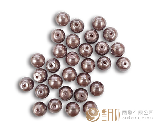 玻璃珍珠(30入)6mm-銀咖27