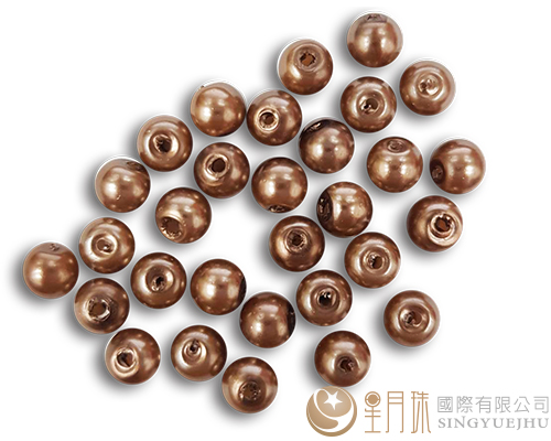 玻璃珍珠(20入)8mm-咖啡22