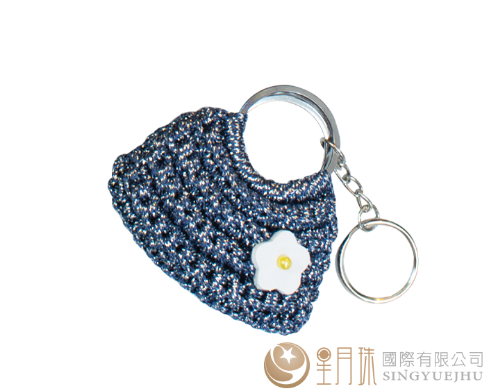 DIY闪亮亮半月包吊饰-1入蓝(C0074) 