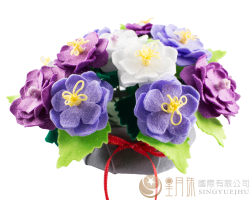 DIY不织布温馨花盆材料包-紫(D0030)