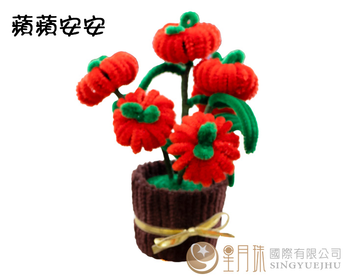 DIY柿柿蘋安賺大錢小盆栽-1入(蘋果)(J0014)