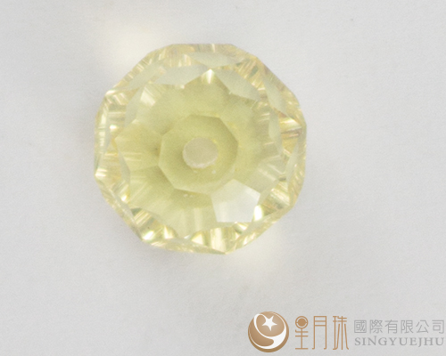 捷克扁圓珠3*4mm-淺黃色-10顆入